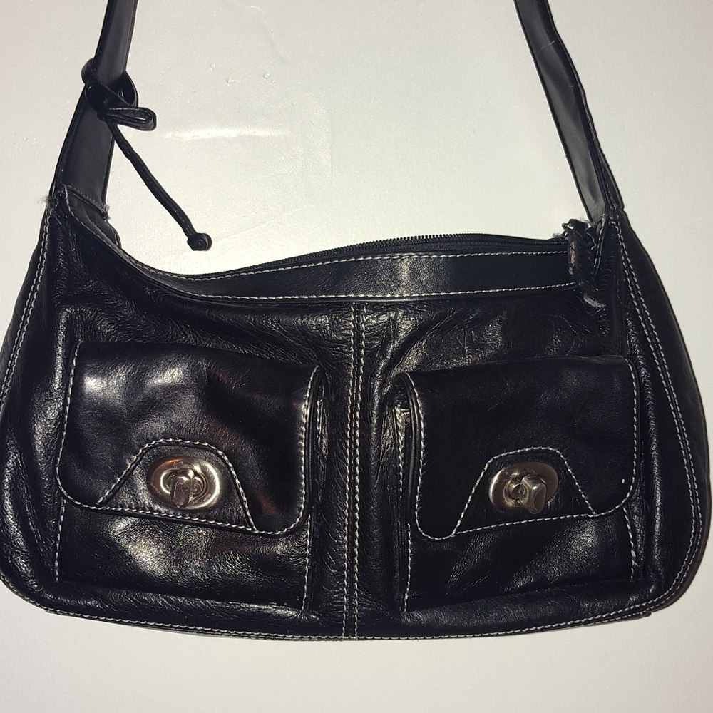 Black Leather Shoulder Bag